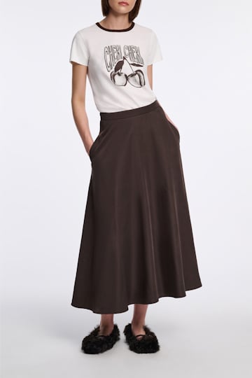 Dorothee Schumacher Rundhalsshirt mit "CHERI CHERI" Print camellia white