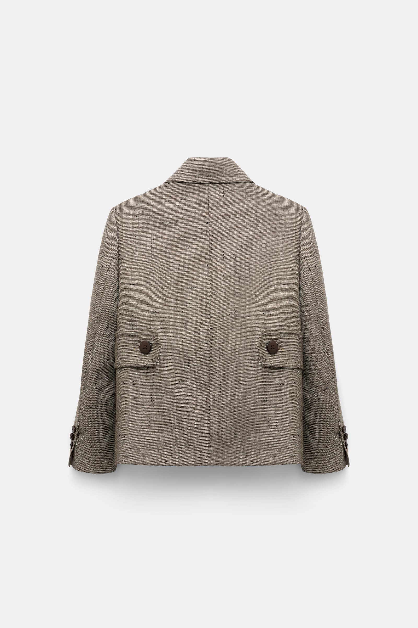 Dorothee Schumacher Boxy blazer in virgin wool pepper & chocoloate