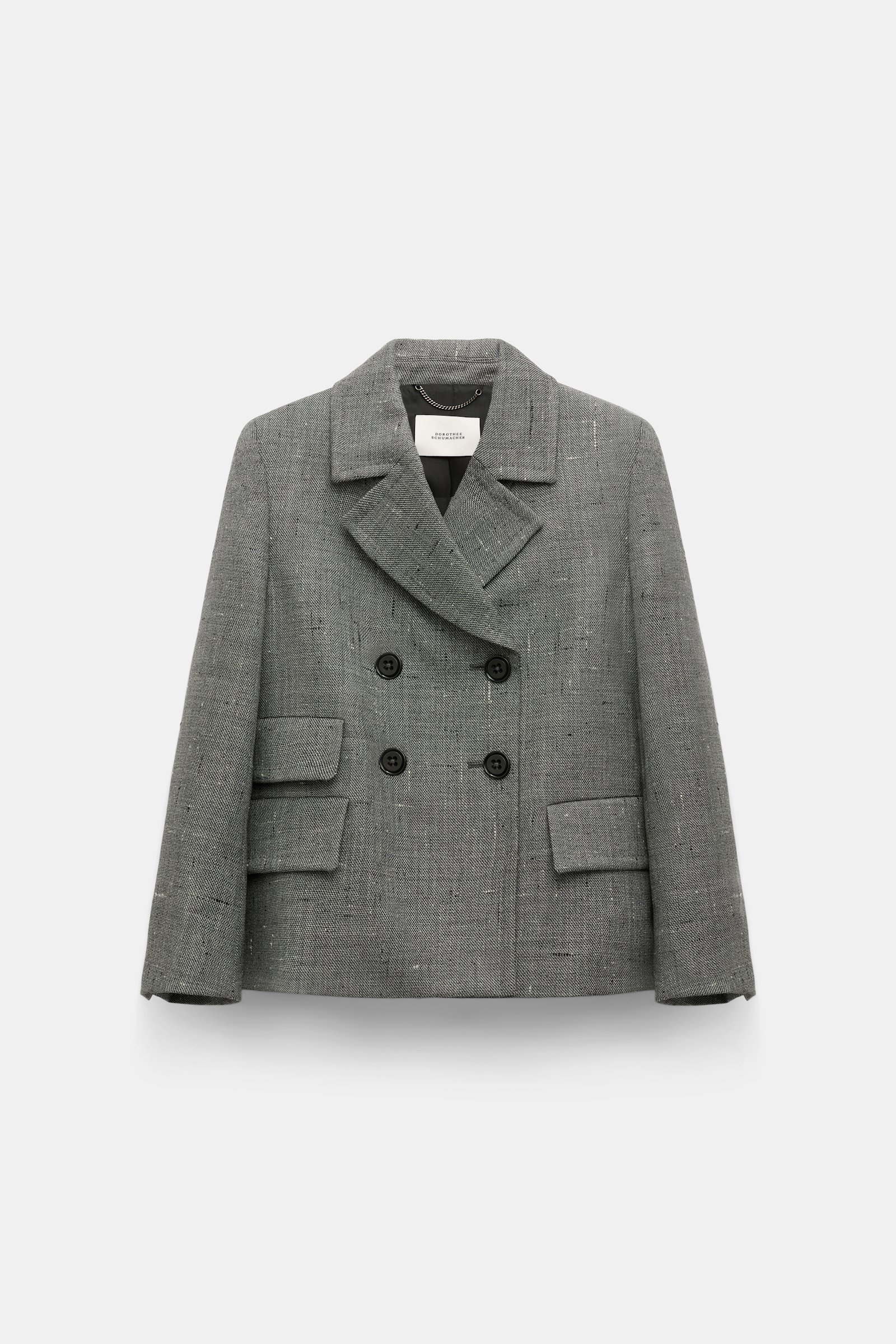 Dorothee Schumacher Boxy blazer in virgin wool pepper & salt