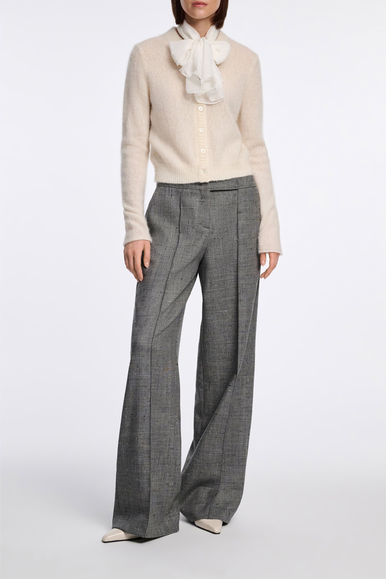 Dorothee Schumacher Hose mit weitem Bein pepper & salt