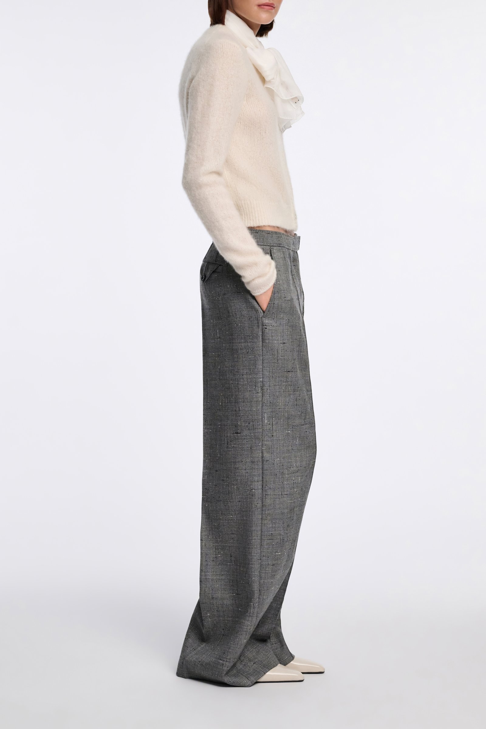 Dorothee Schumacher Hose mit weitem Bein pepper & salt