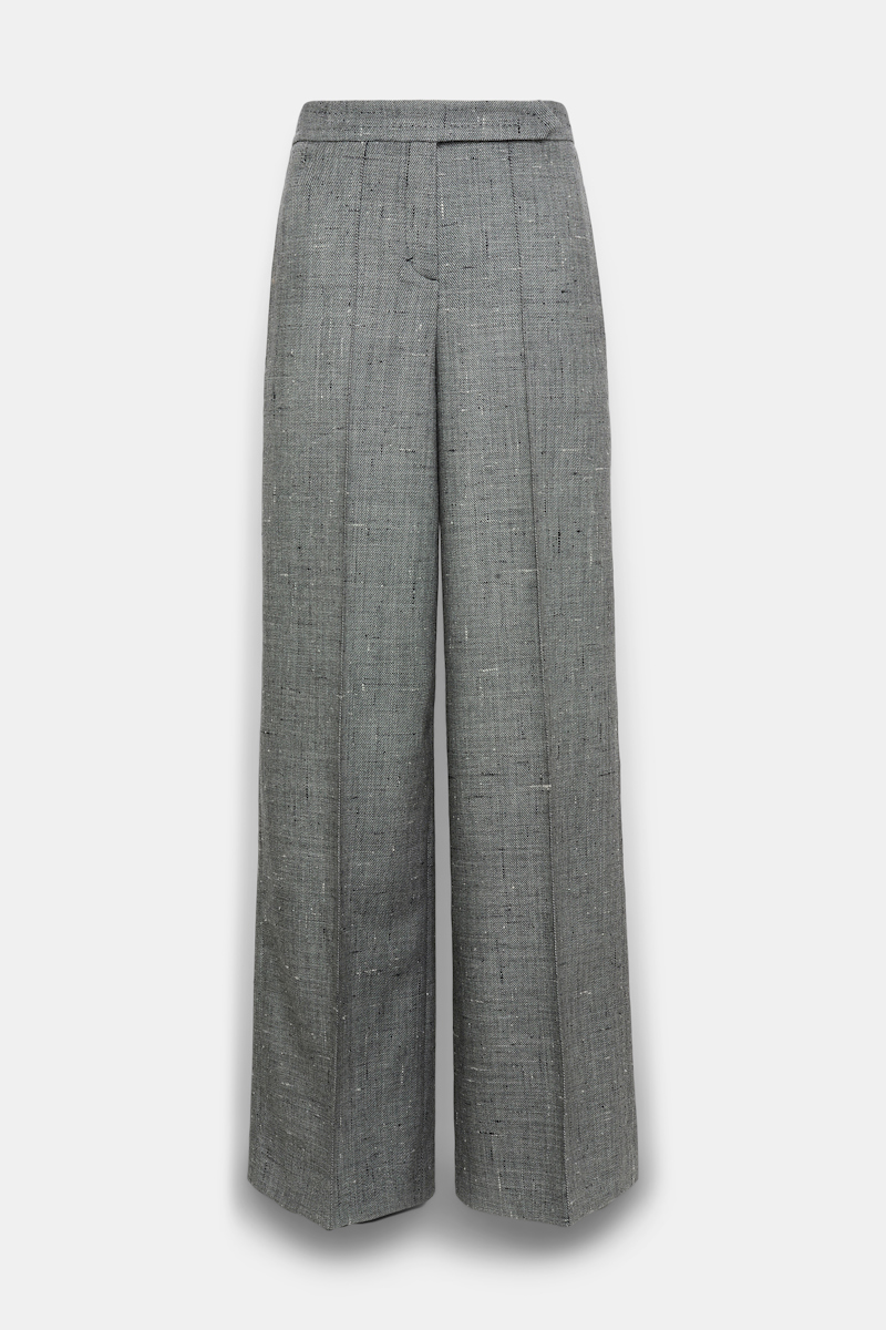 Dorothee Schumacher Wide Leg Pants In Virgin Wool In Gray