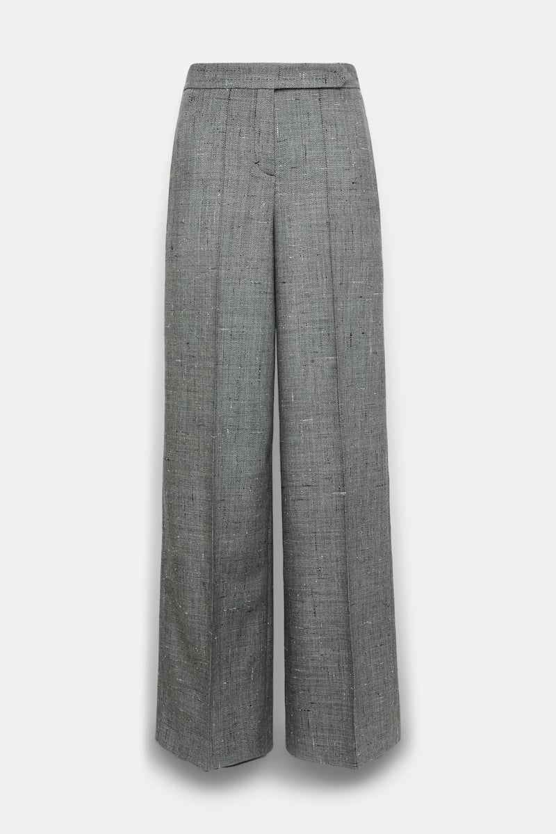 Dorothee Schumacher Wide Leg Pants In Virgin Wool In Gray