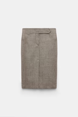 Dorothee Schumacher Pencil skirt in virgin wool pepper & chocoloate