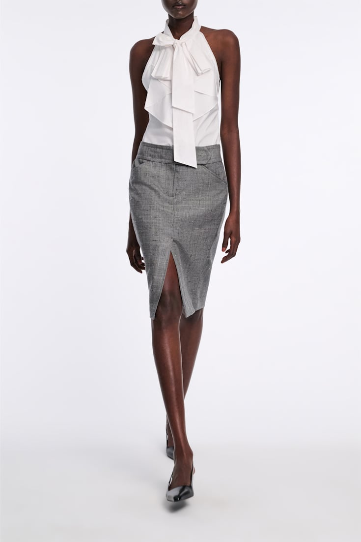 Dorothee Schumacher Pencil skirt in virgin wool pepper & salt