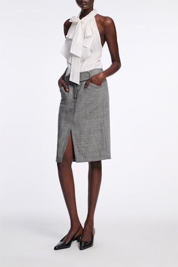 Dorothee Schumacher Pencilskirt mit breitem Bund pepper & salt