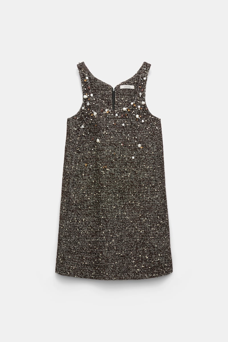 Dorothee Schumacher Embellished A-line Dress In Gray