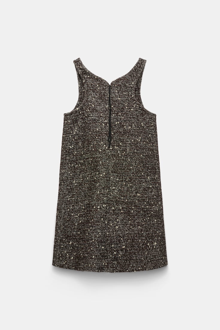 Dorothee Schumacher Handbesticktes Shift Dress chocolate tweed