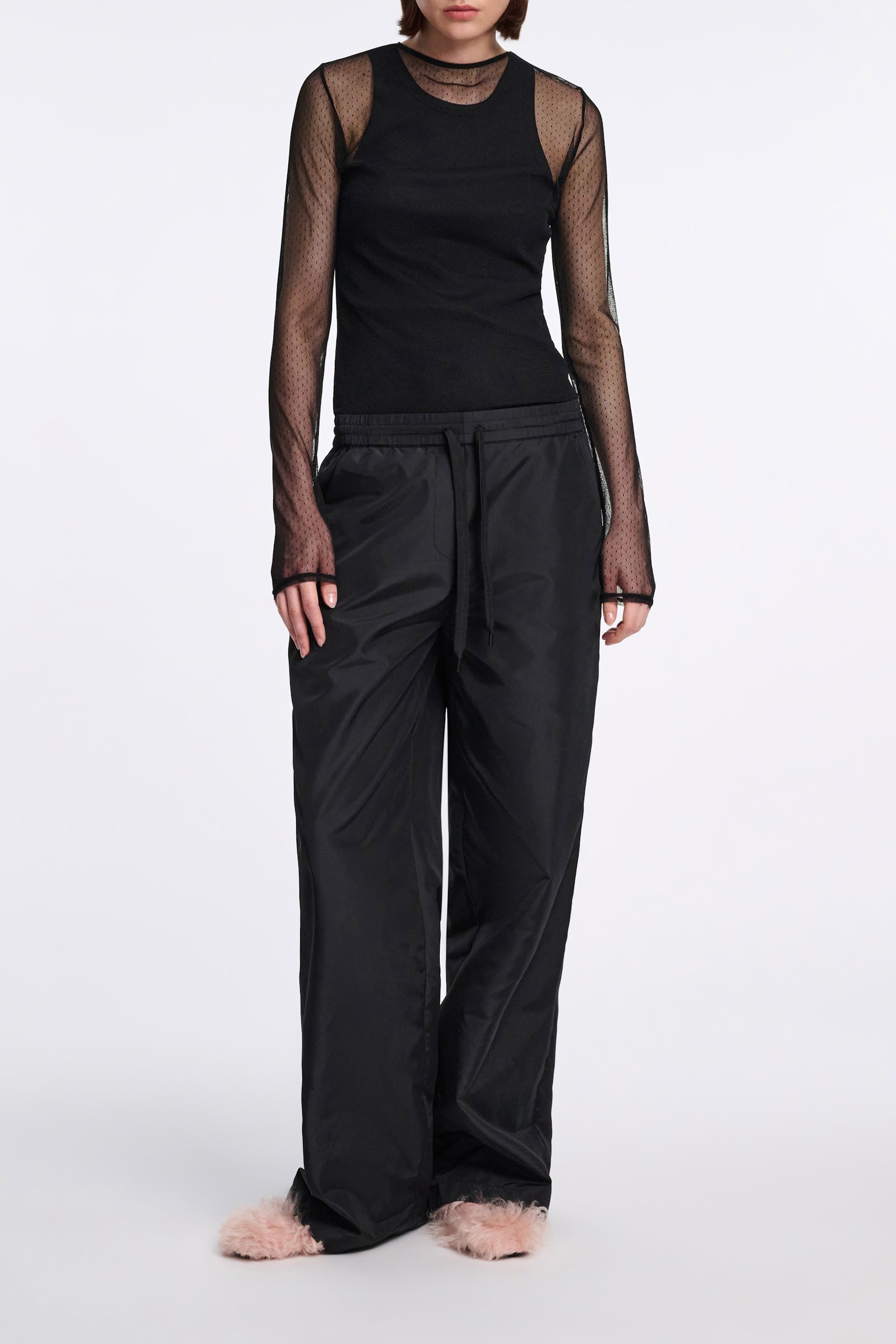 Dorothee Schumacher T-Blouse aus Tüll black ecru