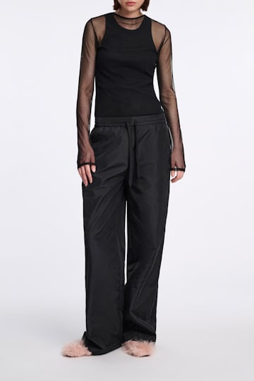 Dorothee Schumacher T-Blouse aus Tüll black ecru