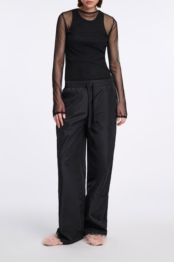 Dorothee Schumacher T-Blouse aus Tüll black ecru