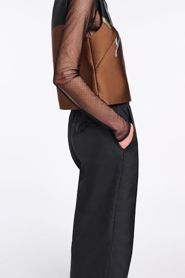 Dorothee Schumacher T-Blouse aus Tüll black ecru