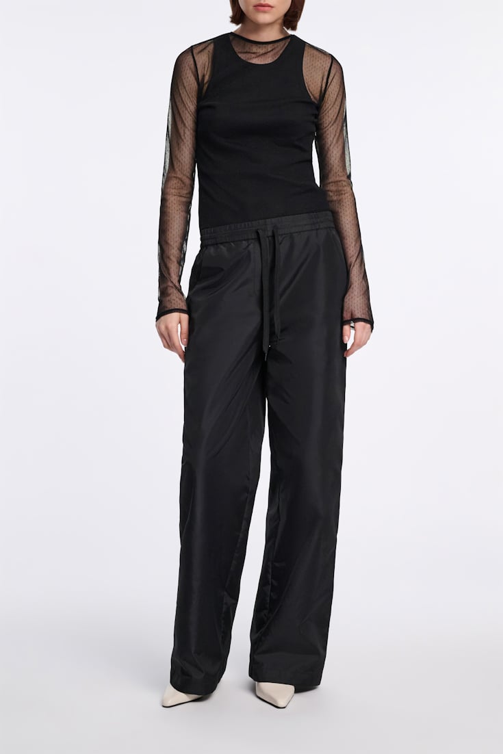 Dorothee Schumacher T-Blouse aus Tüll black ecru