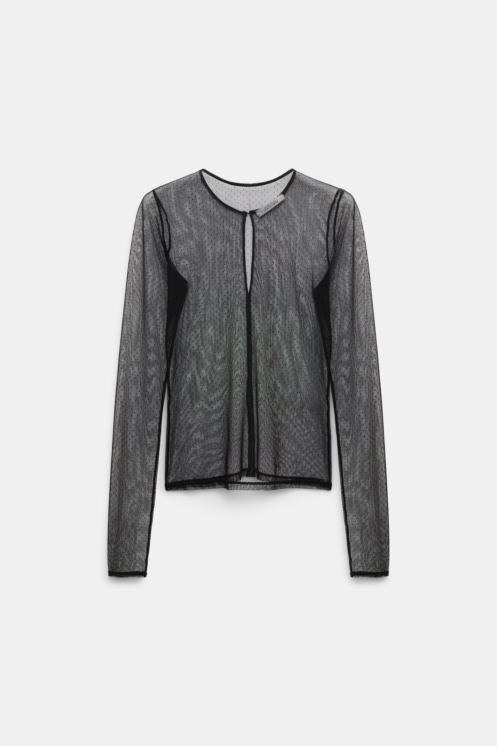 Dorothee Schumacher T-Blouse aus Tüll black ecru
