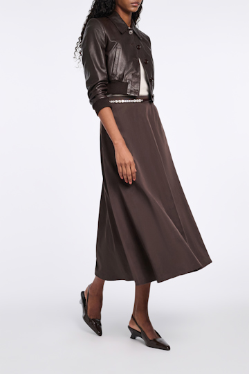Dorothee Schumacher Mini-Lederblouson black chocolate