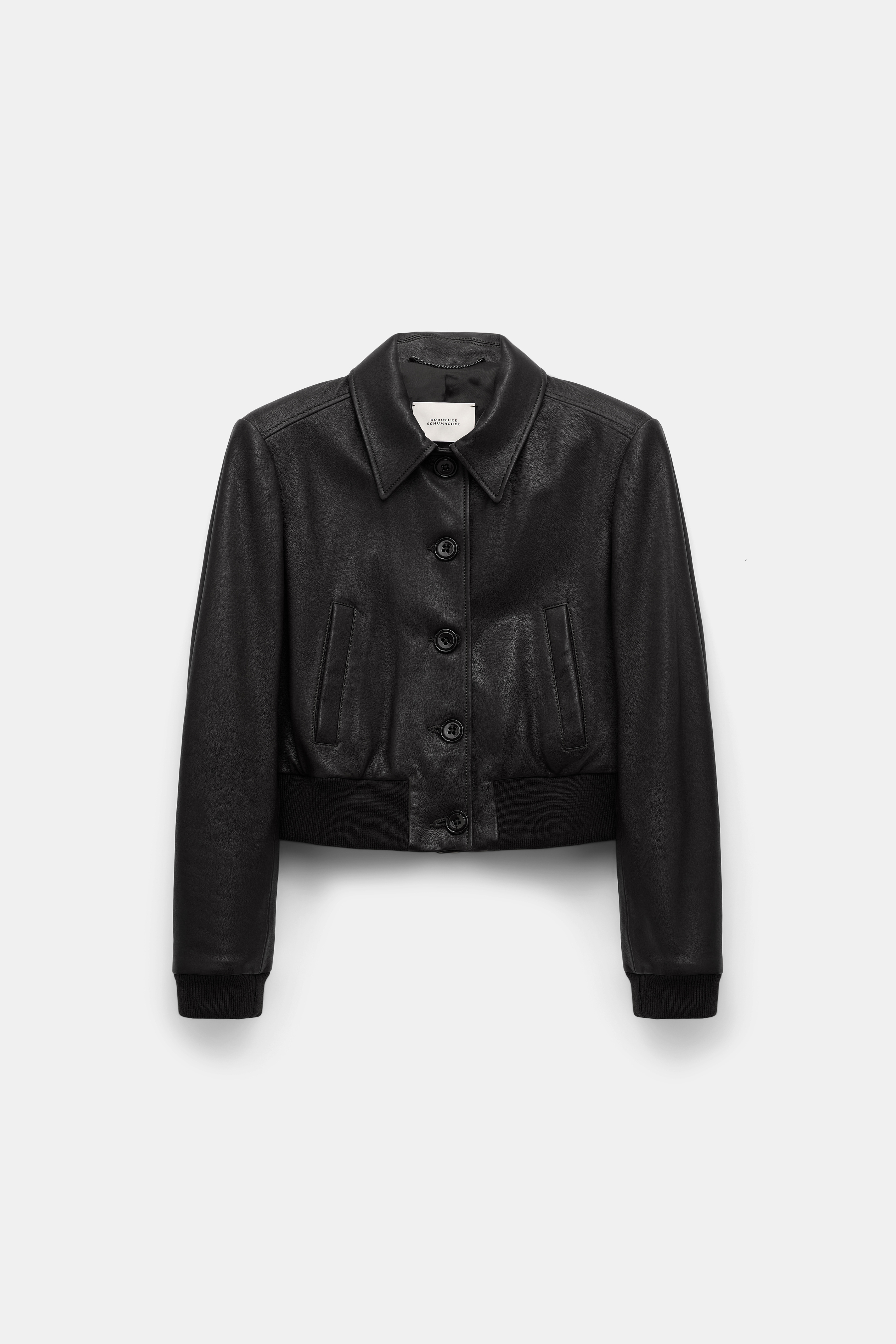 Dorothee Schumacher Mini-Lederblouson pure black