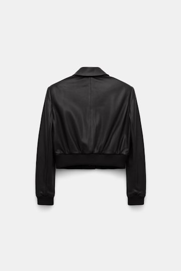 Dorothee Schumacher Leather mini blouson jacket pure black