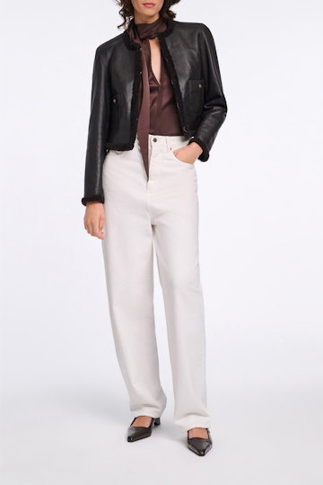 Dorothee Schumacher Shearling Wendejacke black chocolate