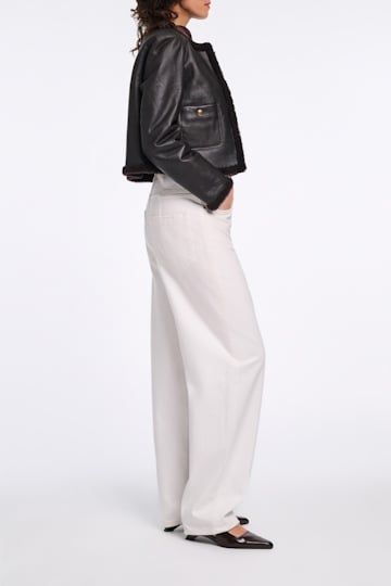 Dorothee Schumacher Reversible shearling jacket black chocolate