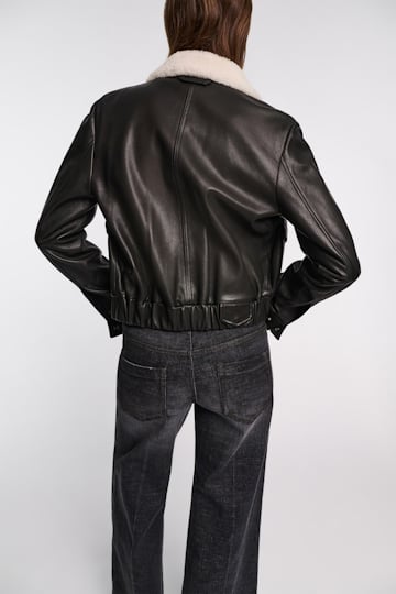 Dorothee Schumacher Long, wide leg jeans stone black denim