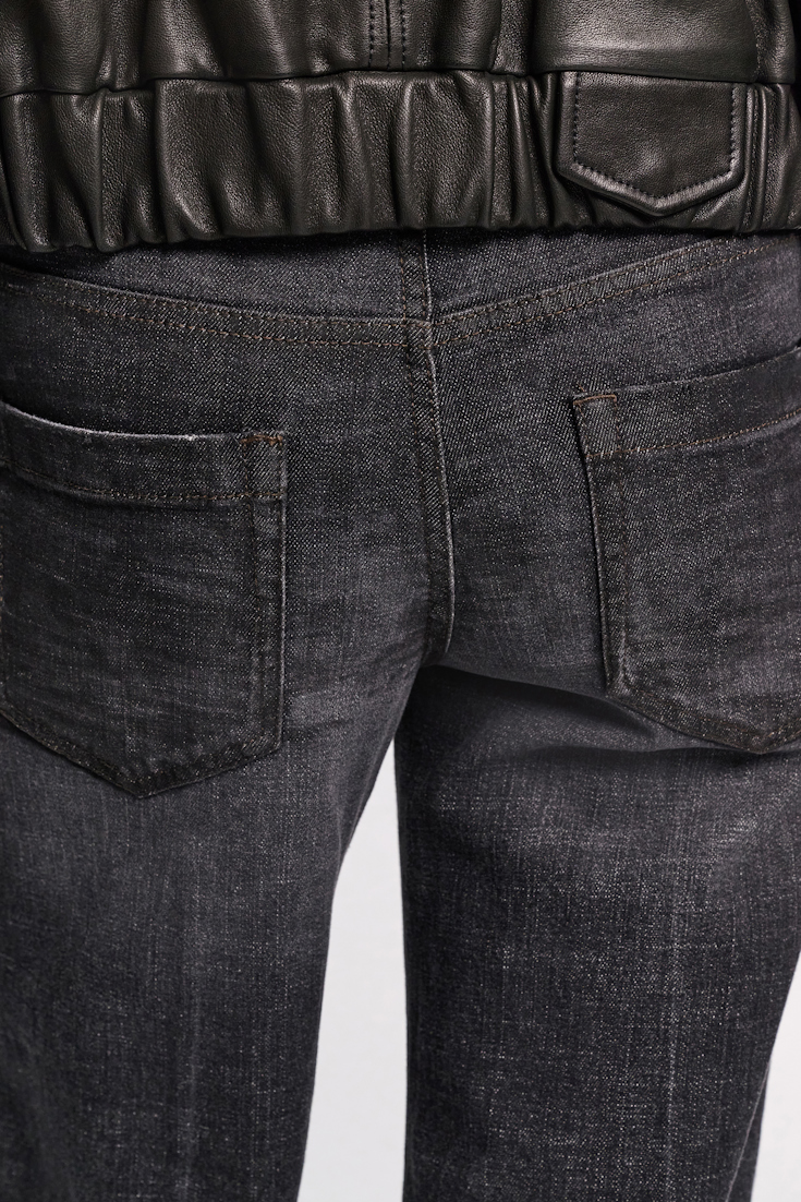 Dorothee Schumacher Long, wide leg jeans stone black denim