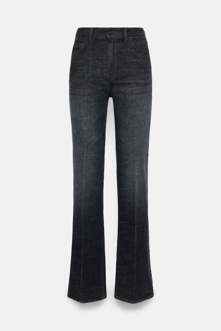 Dorothee Schumacher Long, straight leg jeans stone black denim