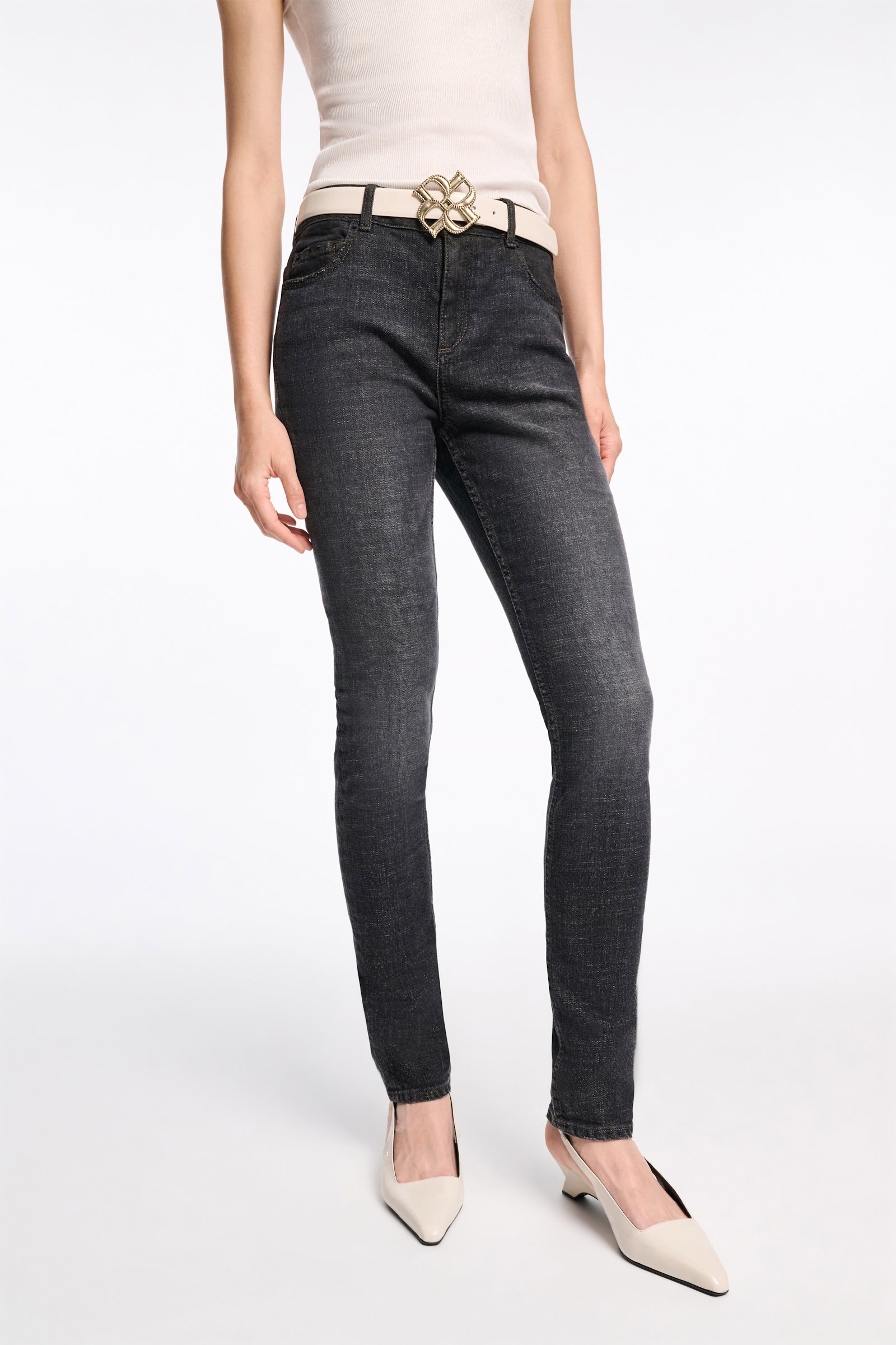 Dorothee Schumacher Long, skinny Denim stone black denim