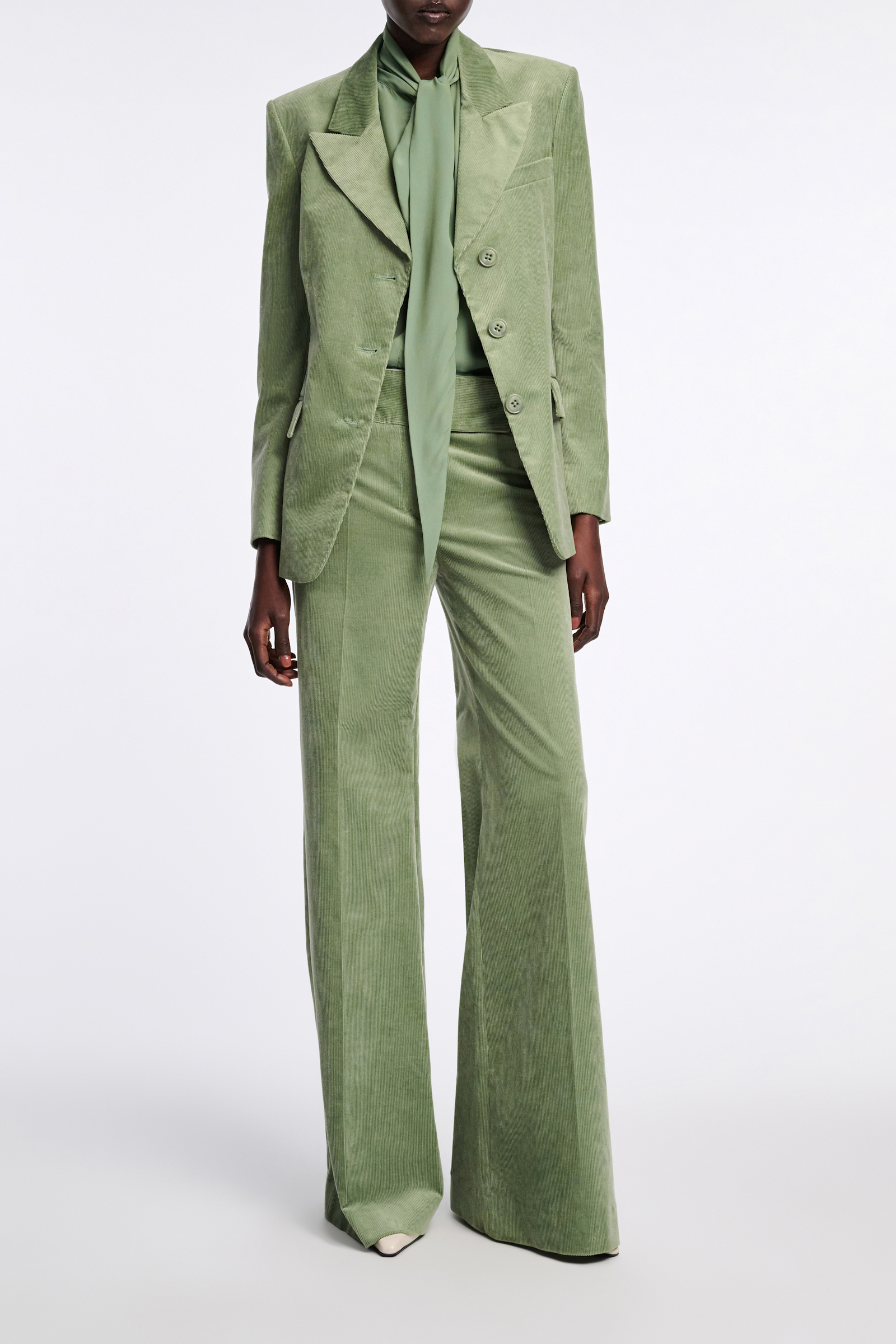 Dorothee Schumacher Flared corduroy pants mistletoe