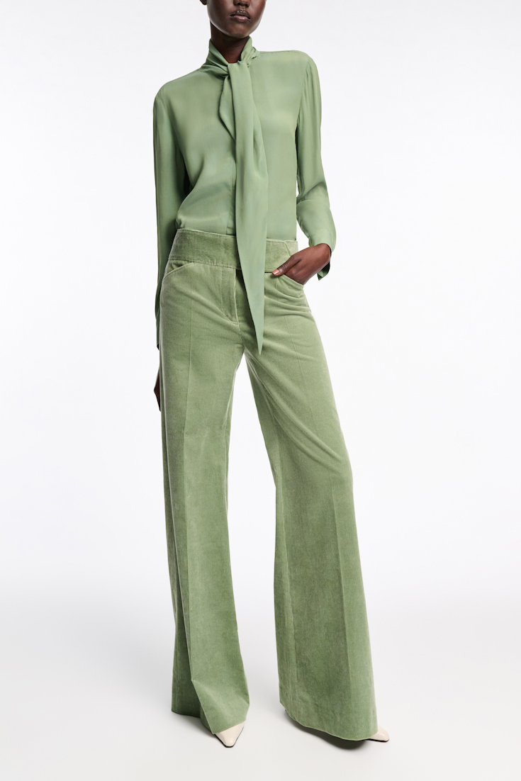 Dorothee Schumacher Flared corduroy pants mistletoe