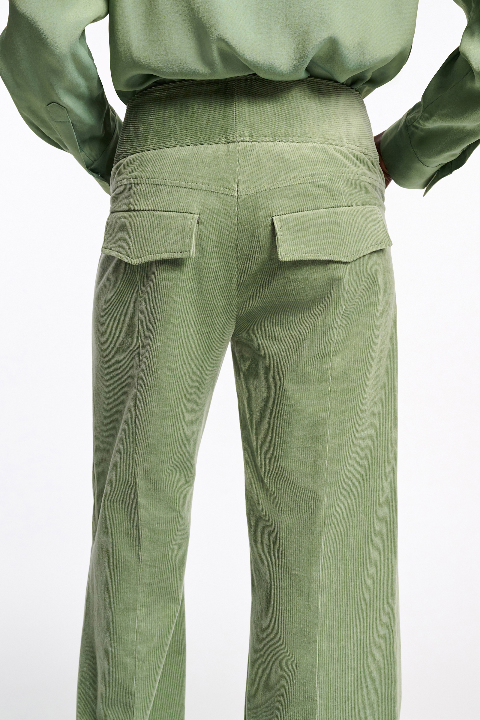 Dorothee Schumacher Flared corduroy pants mistletoe