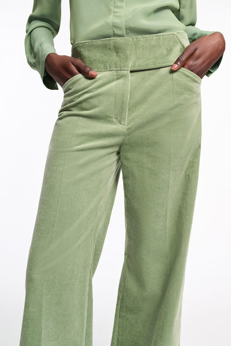 Dorothee Schumacher Flared corduroy pants mistletoe
