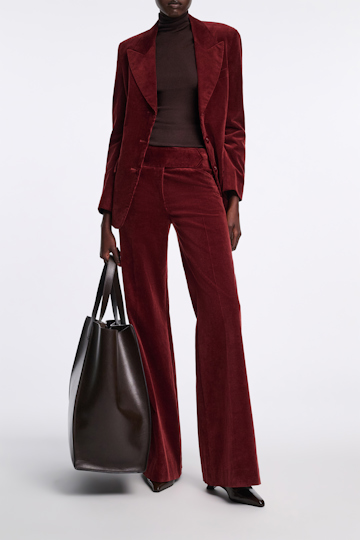 Dorothee Schumacher Flared corduroy pants maroon