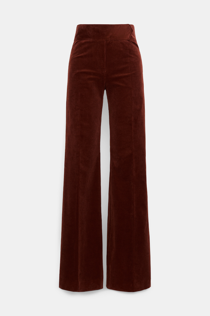 Dorothee Schumacher Flared corduroy pants maroon