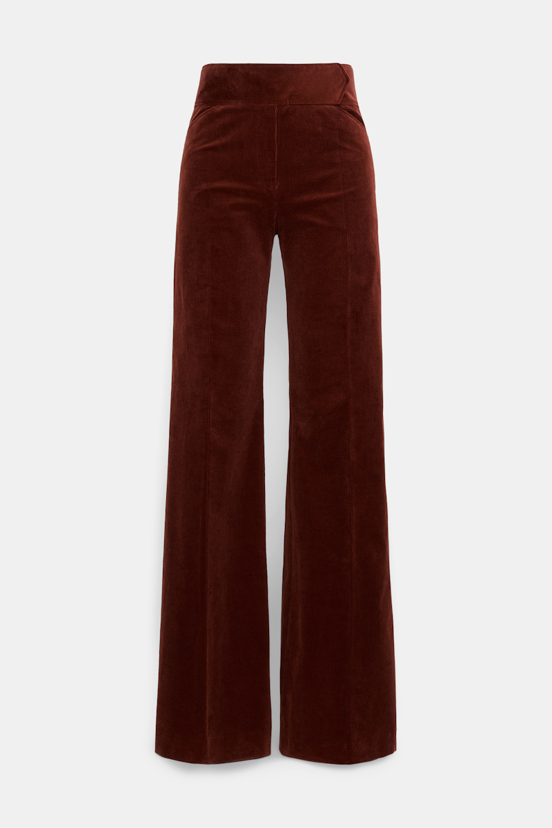 Dorothee Schumacher Flared Corduroy Pants In Red