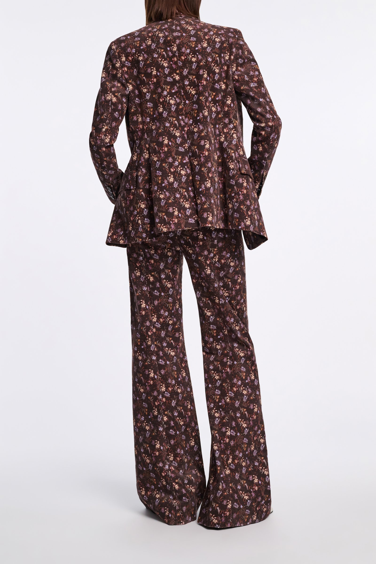 Dorothee Schumacher Floral print blazer winter blossom very dark brown