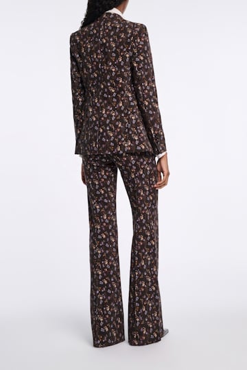 Dorothee Schumacher Blazer mit Millefleur Print winter blossom very dark brown