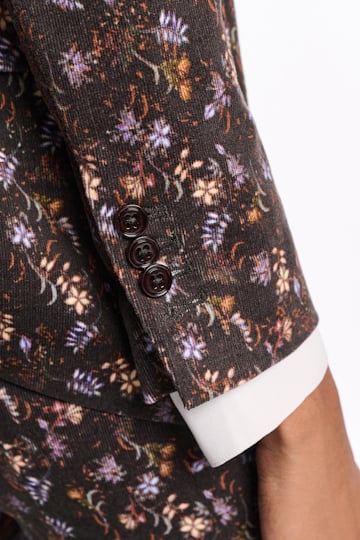 Dorothee Schumacher Blazer mit Millefleur Print winter blossom very dark brown