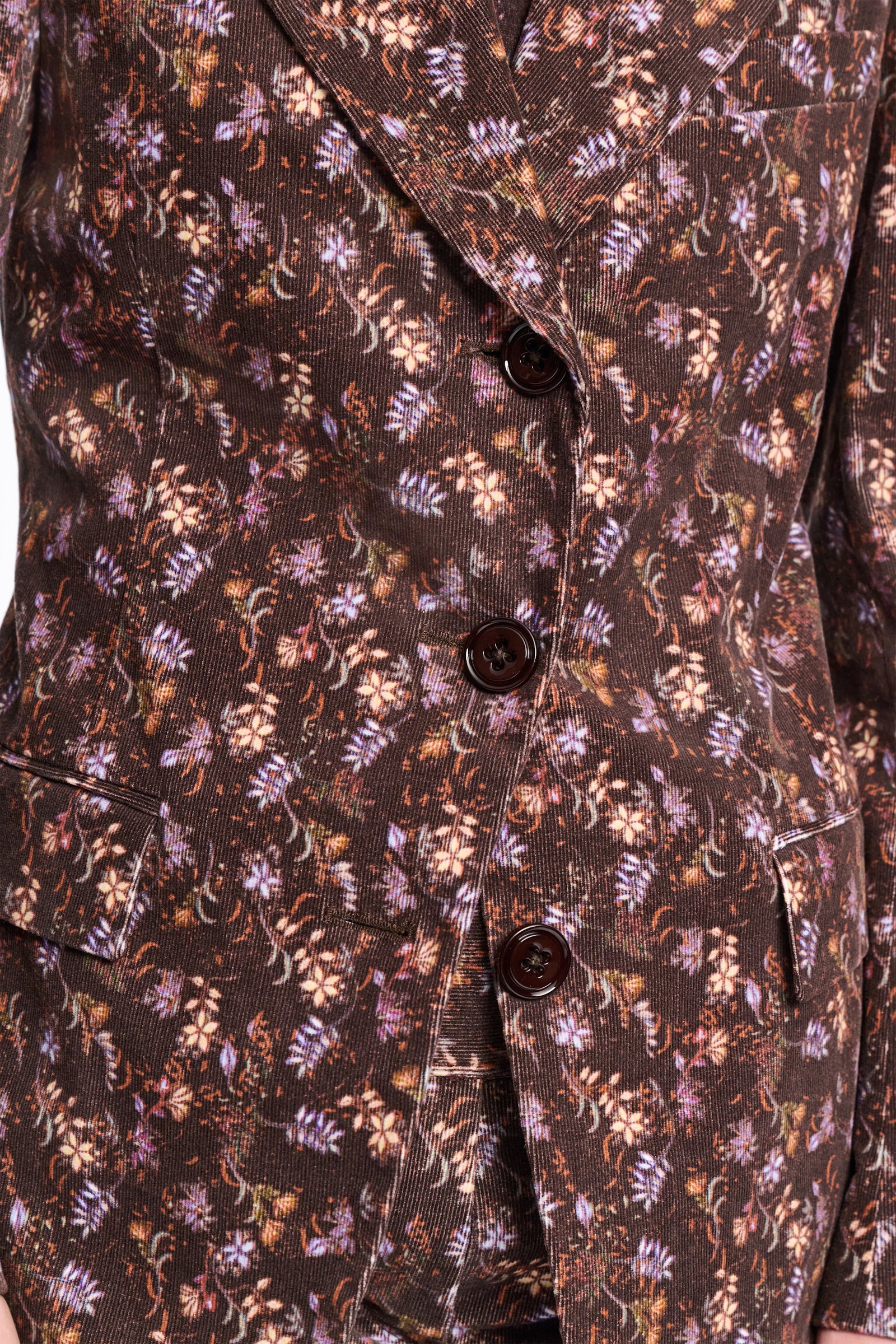 Dorothee Schumacher Floral print blazer winter blossom very dark brown