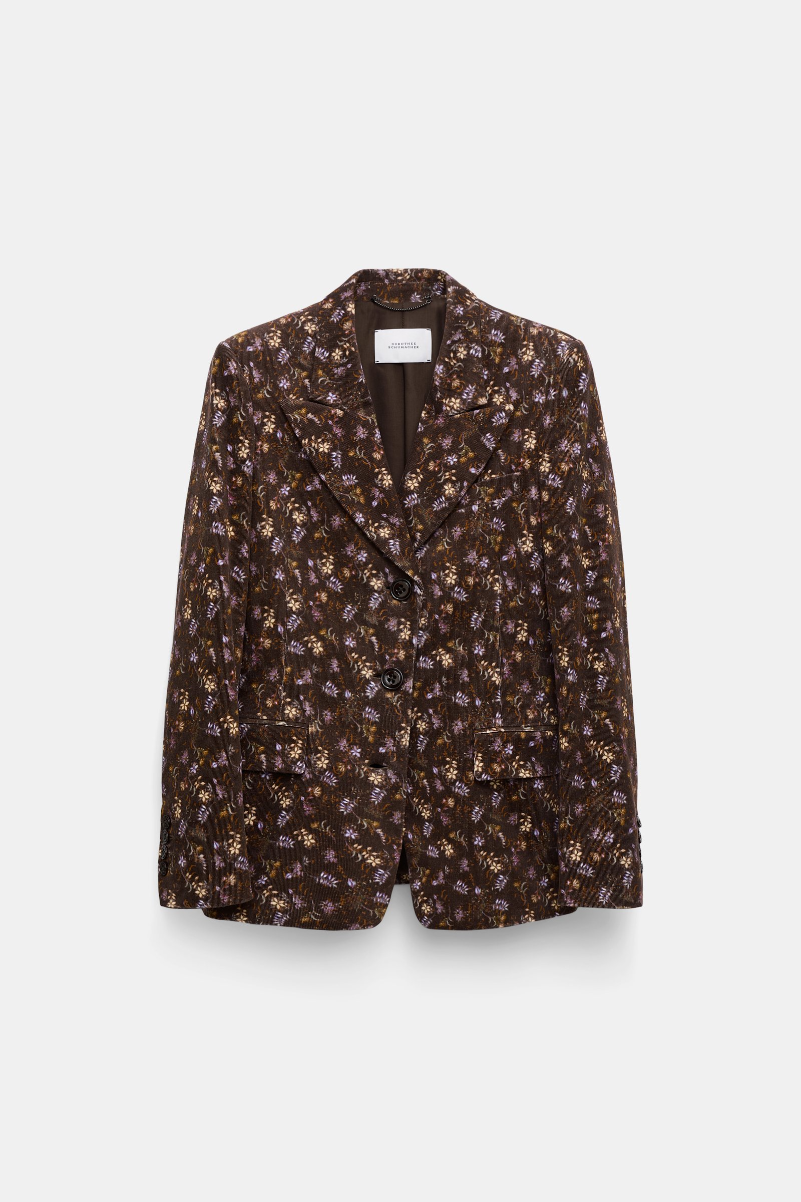 Dorothee Schumacher Floral print blazer winter blossom very dark brown