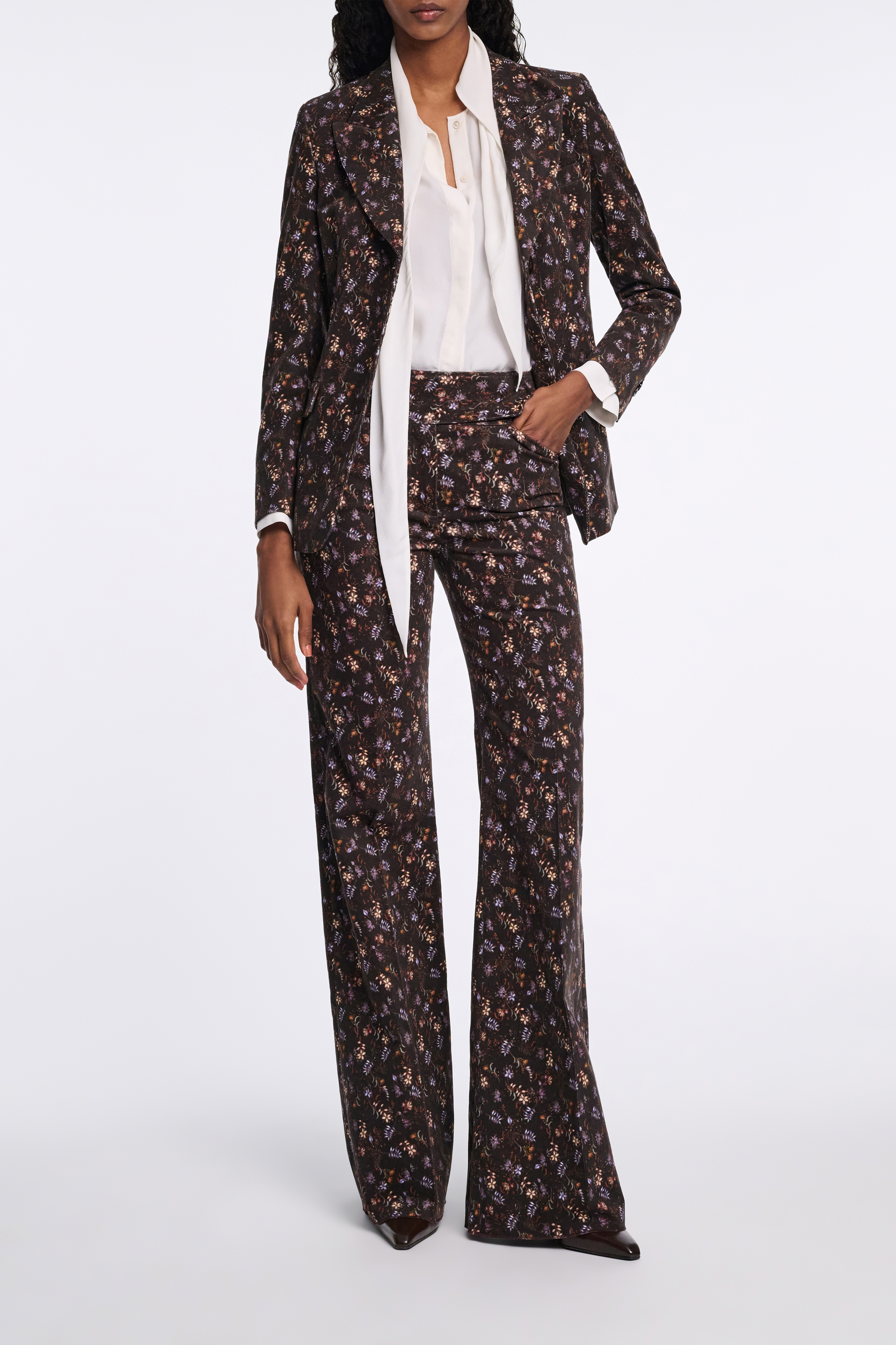 DECO depuis 1985 フラワー柄サーマルパンツ DECO depuis 1985 PRINT THERMAL PANTS ANTIQUE FLOWER - The