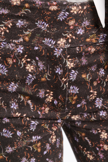 Dorothee Schumacher Hose mit Millefleur Print winter blossom very dark brown