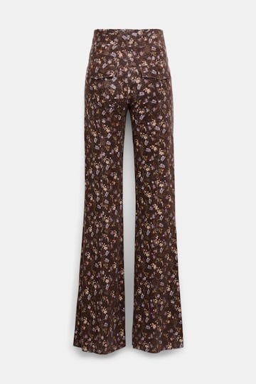 Dorothee Schumacher Hose mit Millefleur Print winter blossom very dark brown