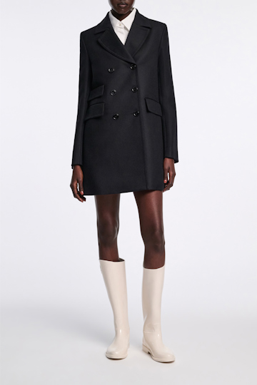 Dorothee Schumacher Zweireihiger Kurzmantel pure black