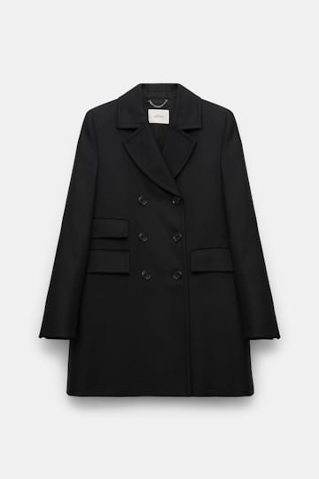 Dorothee Schumacher Zweireihiger Kurzmantel pure black