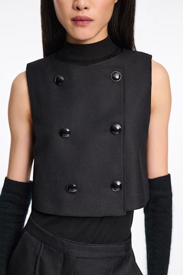 Dorothee Schumacher Zweireihige Weste pure black