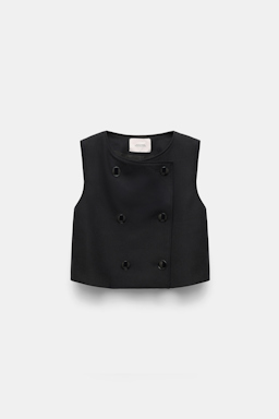 Dorothee Schumacher Zweireihige Weste pure black