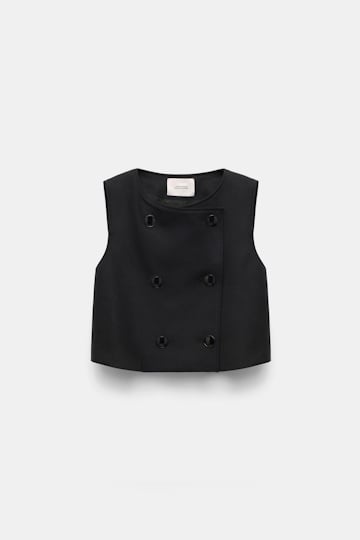 Dorothee Schumacher Zweireihige Weste pure black