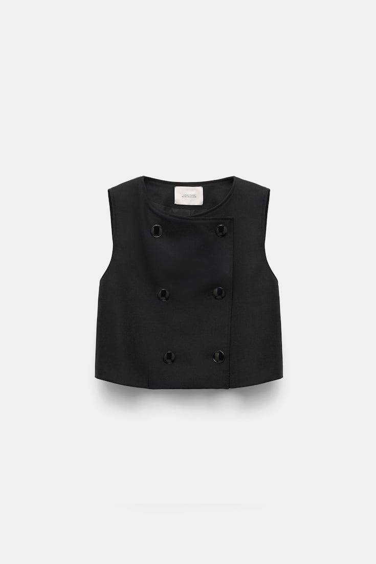 Dorothee Schumacher Zweireihige Weste pure black