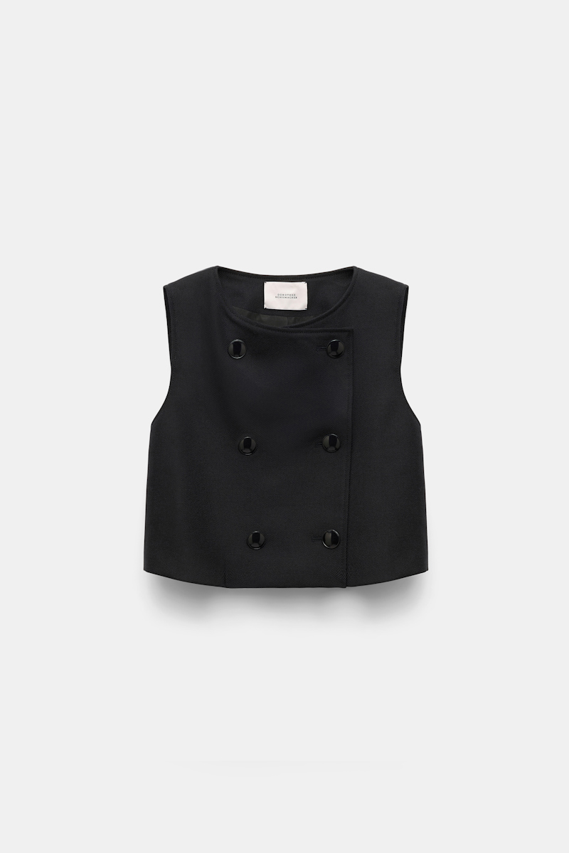 Dorothee Schumacher A-line Shell In Virgin Wool In Black