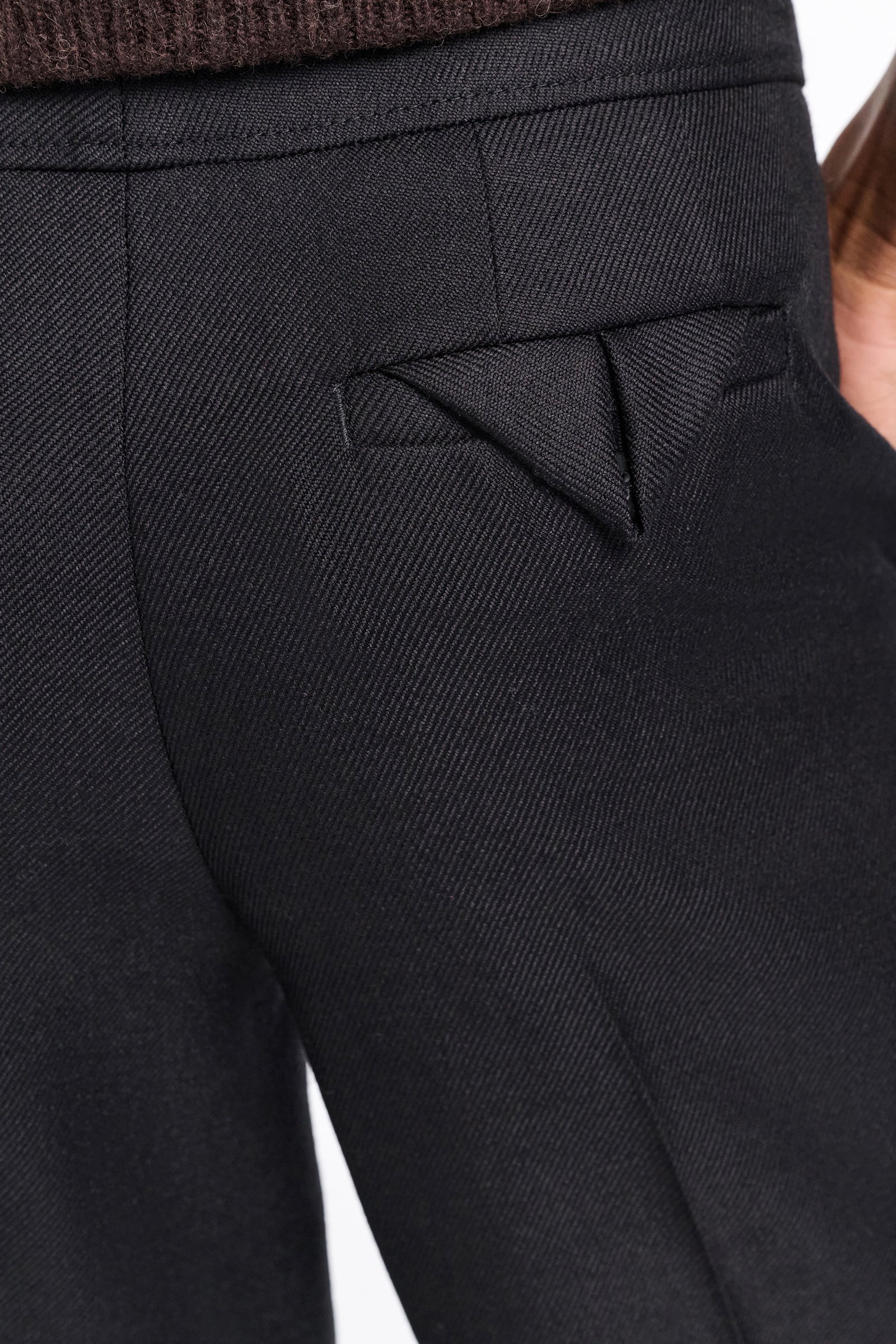 Dorothee Schumacher Wide leg pants in virgin wool pure black